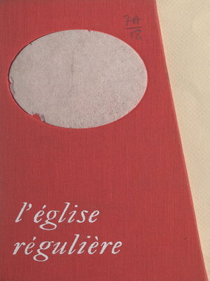 cover image of L'Église régulière